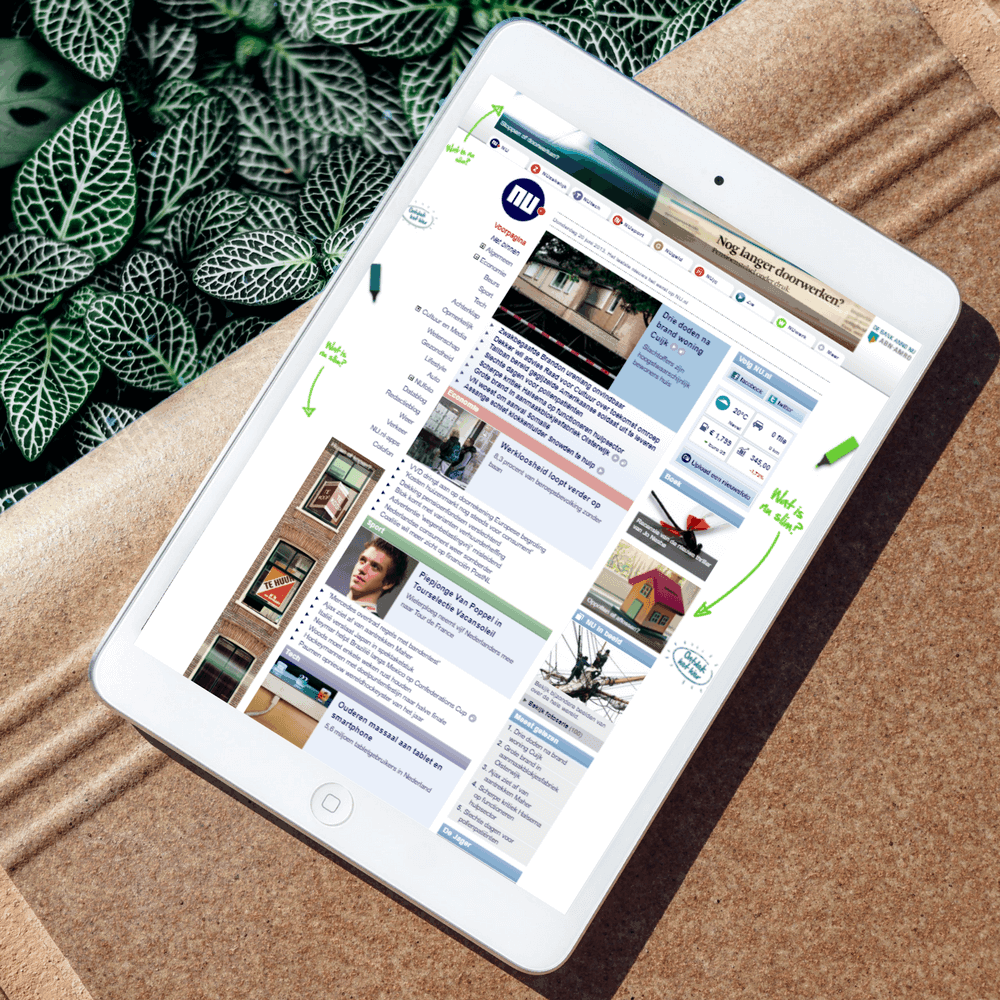 Desktop homepage takeover nu ook op tablet